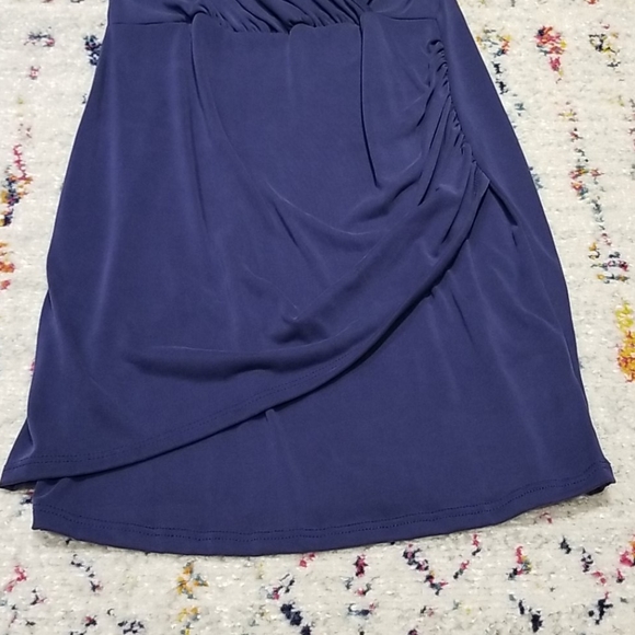 NWOT Navy Wrap Dress - Picture 4 of 9